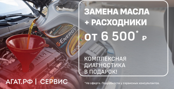 Замена масла и бесплатная диагностика от 6500 рублей в АГАТ.РФ | Сервис.